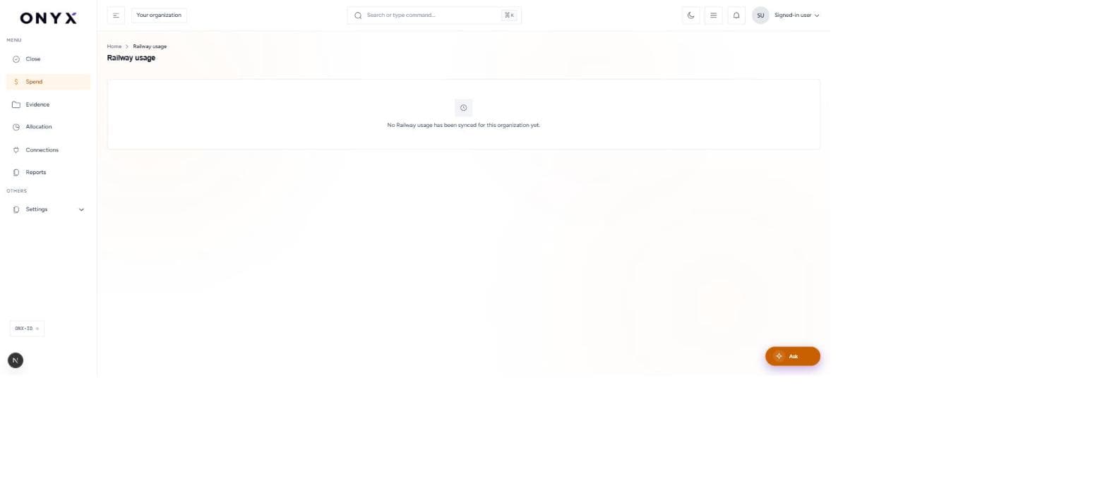 Spendclose workspace showing a provider spend page